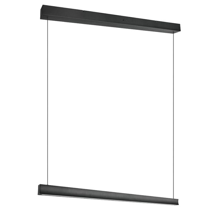 Zwarte hanglamp modern, Wishal, 29W, white switch LED, 3-staps dimbaar
