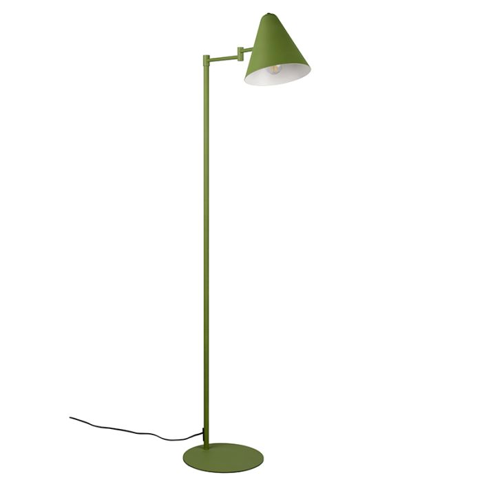 Groene vloerlamp modern, Jille, met schakelaar