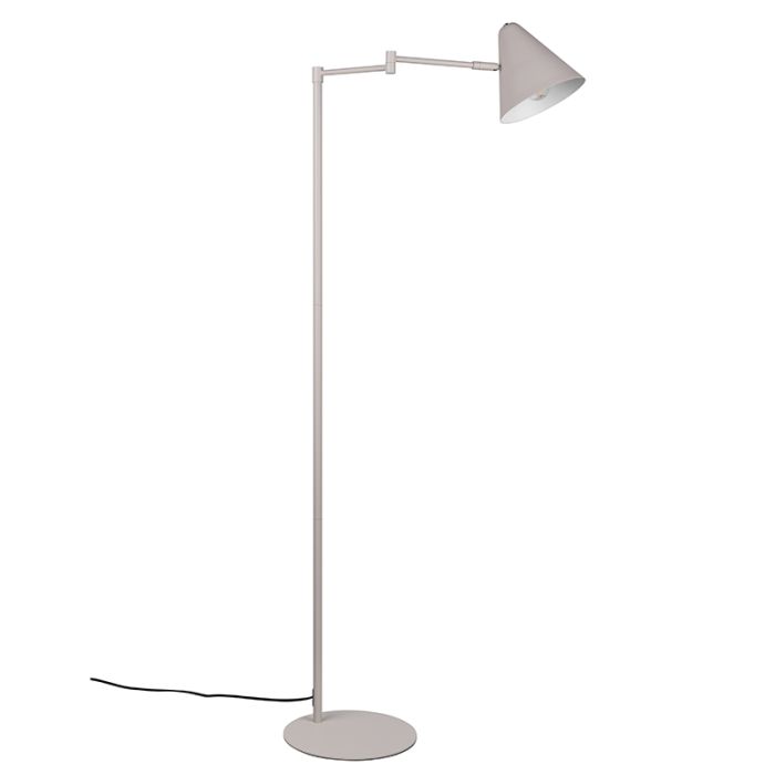 Grijze vloerlamp modern, Jille, met schakelaar