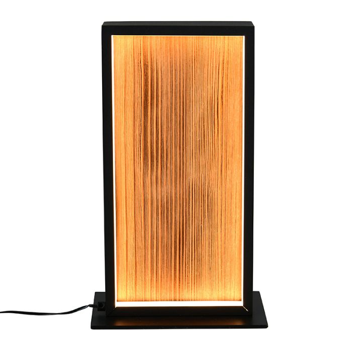 Design tafellamp hout, Tanneke, 10,5W, 3000K LED, 3-staps dimbaar