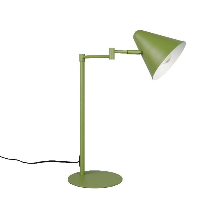 Groene bureaulamp modern, Jille, met schakelaar