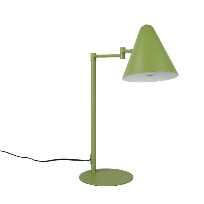 Groene bureaulamp modern, Jille, met schakelaar