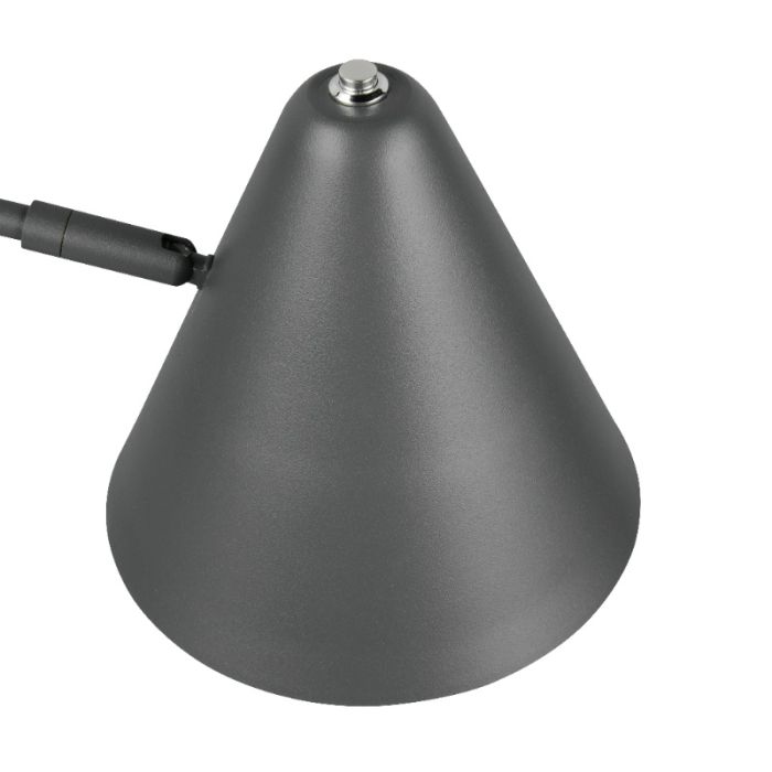 Antraciete bureaulamp modern, Jille, met schakelaar
