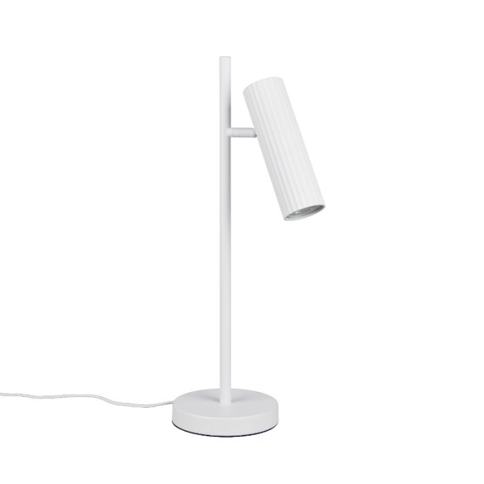 Witte tafellamp modern, Sieb, met schakelaar
