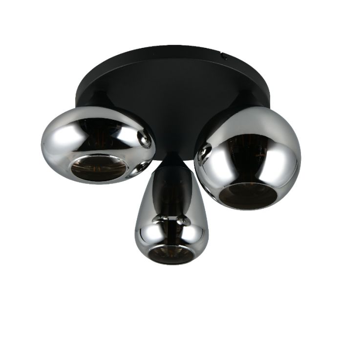 Zwarte plafondlamp design, Ervin