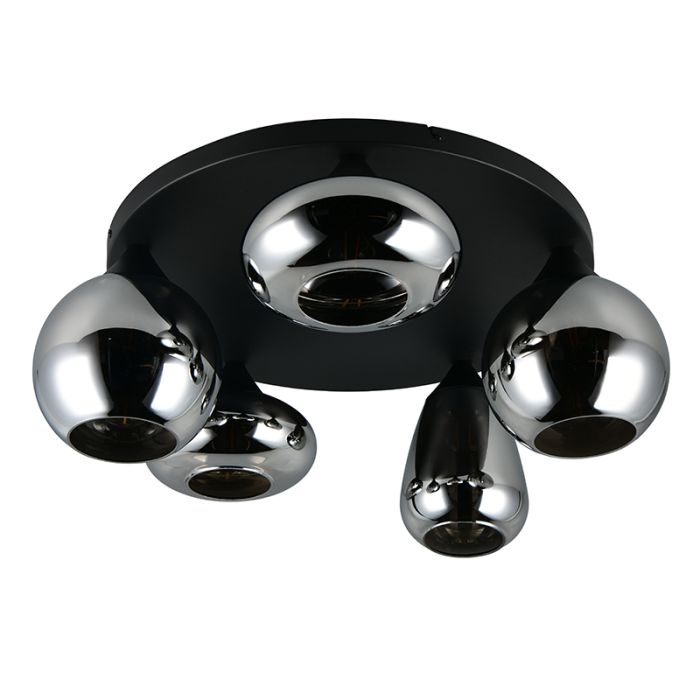 Zwarte plafondlamp design, Ervin