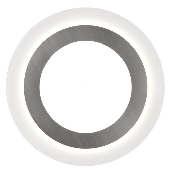 Nikkelen plafonnière modern, Frans, 42W, warm tot koud wit verstelbare LED, met afstandsbediening