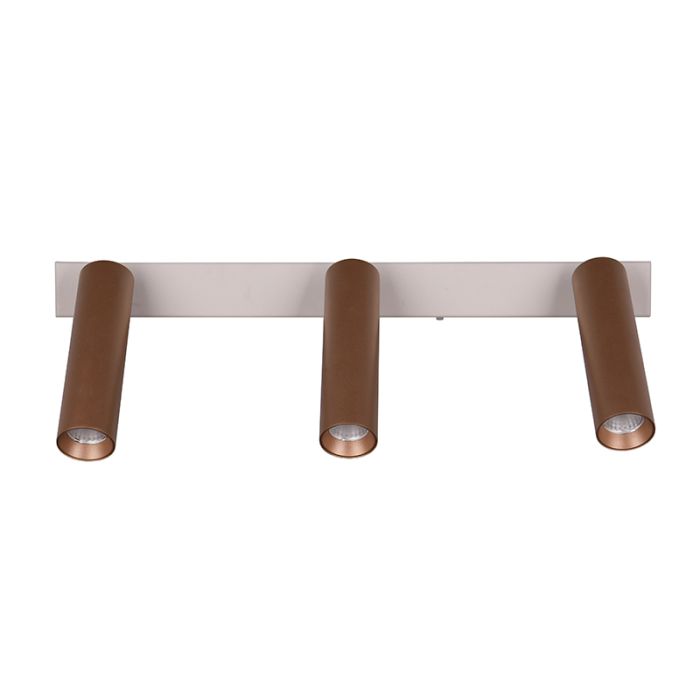 Bruine plafondspot modern, Smail, 5,5W, white switch LED, 3-staps dimbaar
