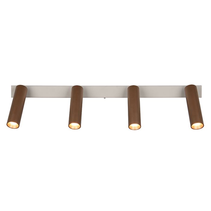 Bruine plafondspot modern, Smail, 5,5W, white switch LED, 3-staps dimbaar