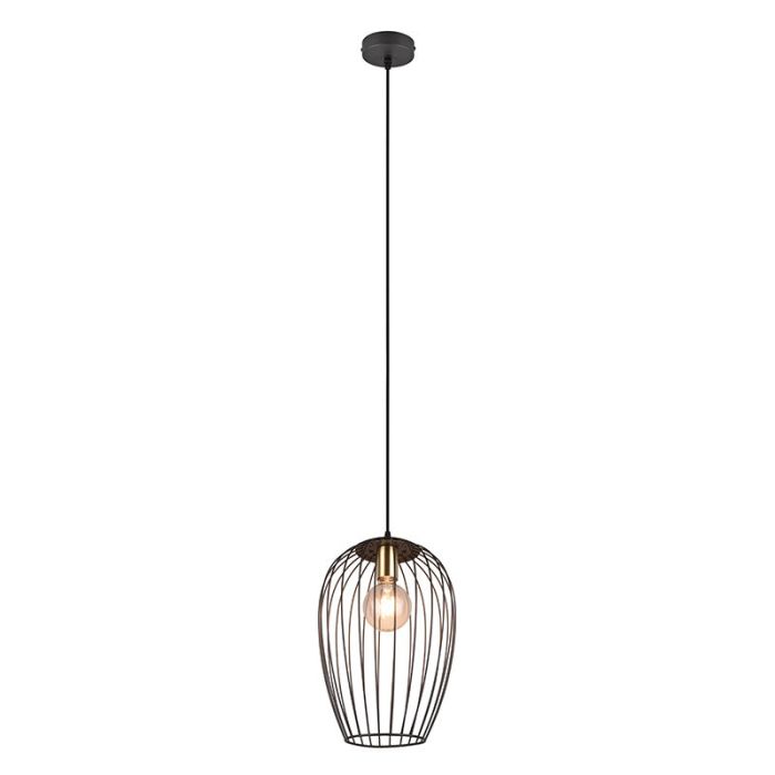 Zwarte hanglamp industrieel, Dilano