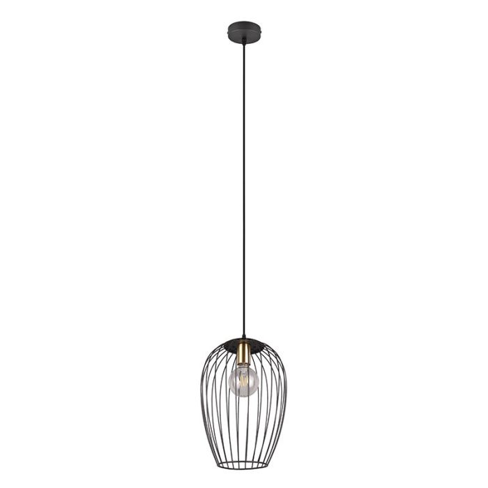 Zwarte hanglamp industrieel, Dilano
