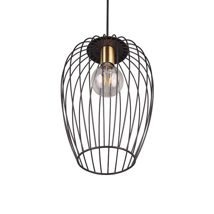 Zwarte hanglamp industrieel, Dilano