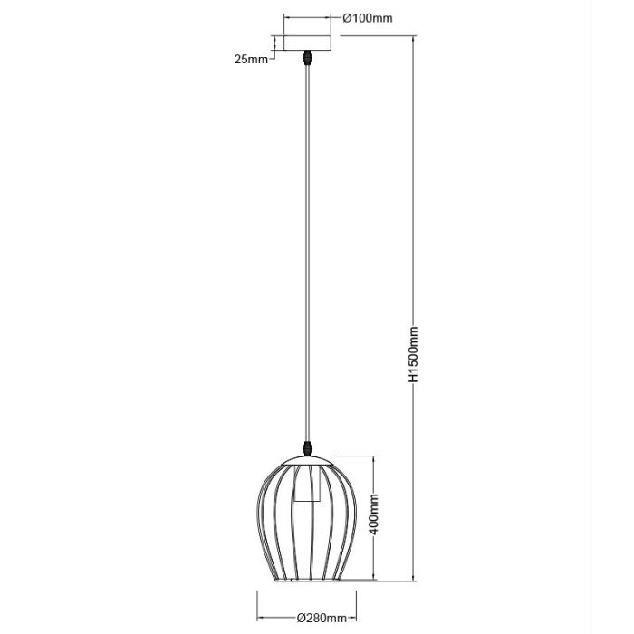 Zwarte hanglamp industrieel, Dilano