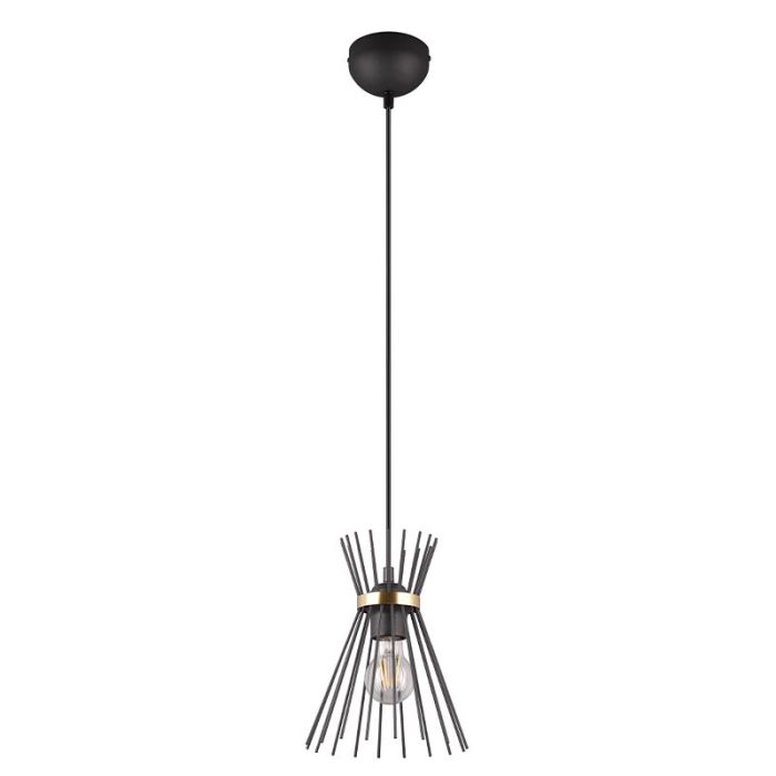 Zwarte hanglamp industrieel, Fransiscus
