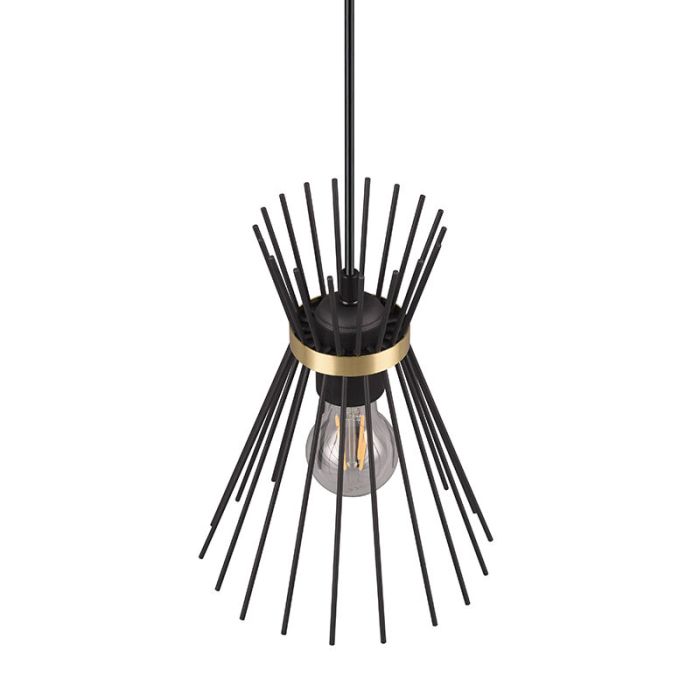Zwarte hanglamp industrieel, Fransiscus