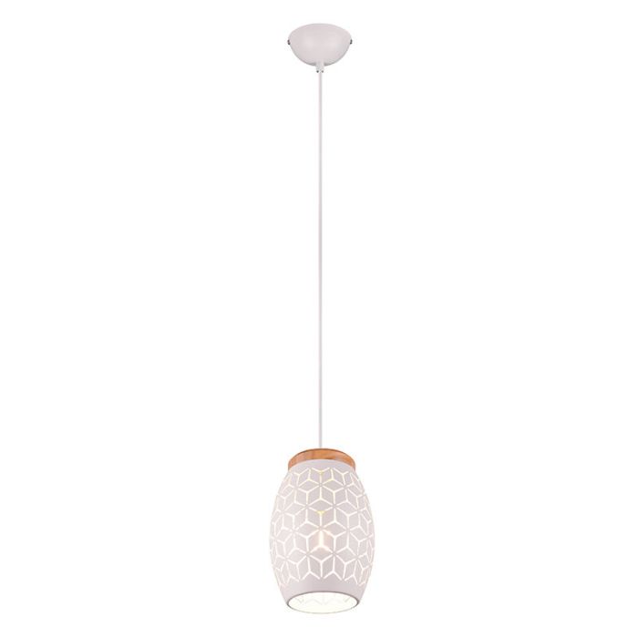 Witte hanglamp modern, Delana