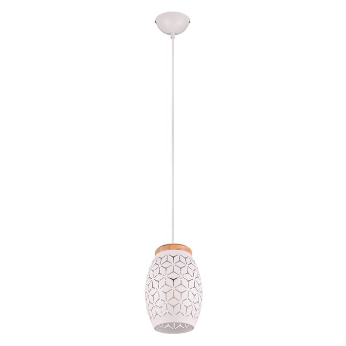 Witte hanglamp modern, Delana