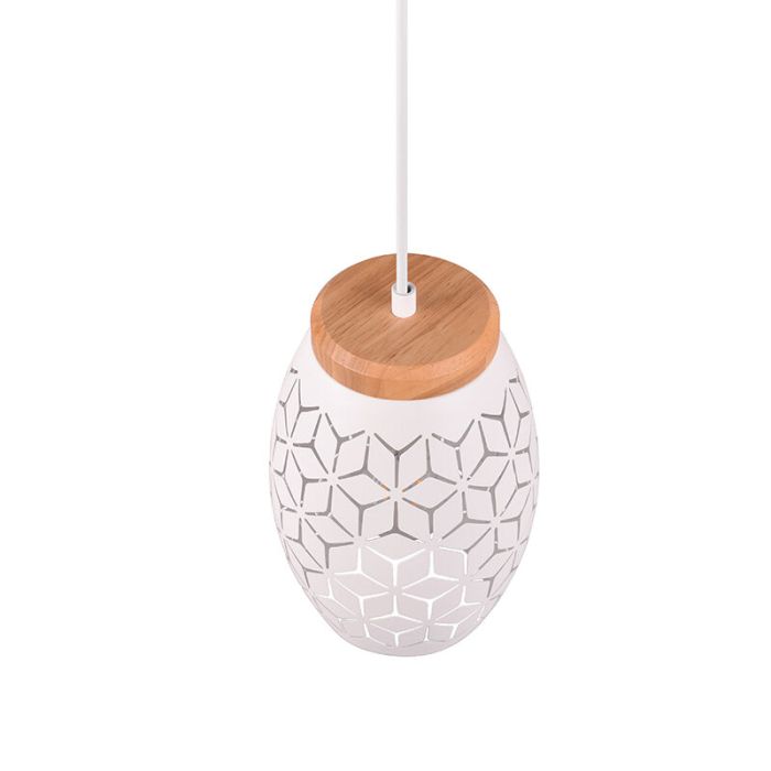 Witte hanglamp modern, Delana
