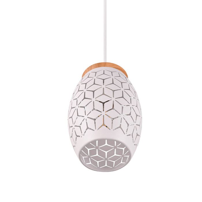 Witte hanglamp modern, Delana