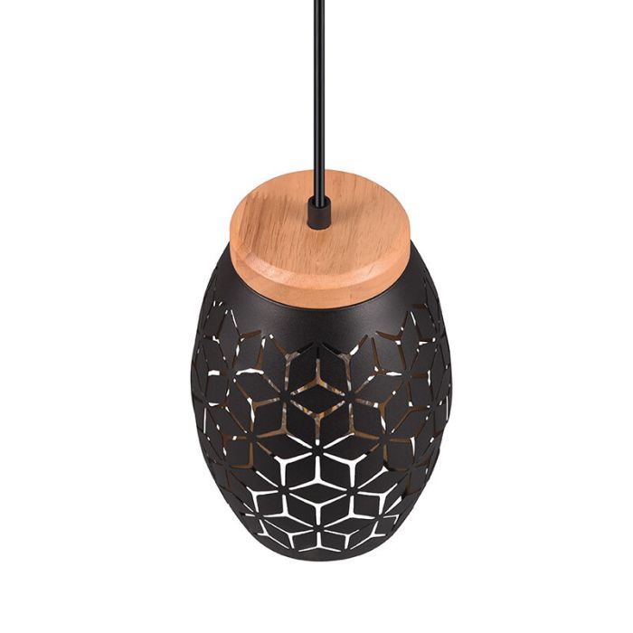 Zwarte hanglamp modern, Delana