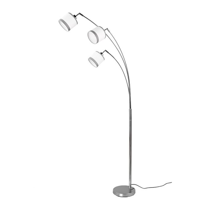 Witte booglamp modern, Denley, met schakelaar