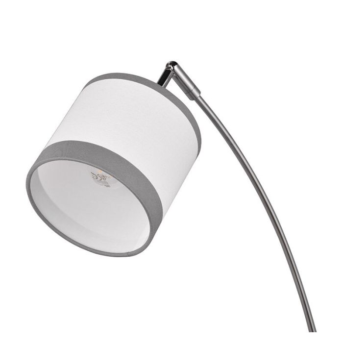 Witte booglamp modern, Denley, met schakelaar