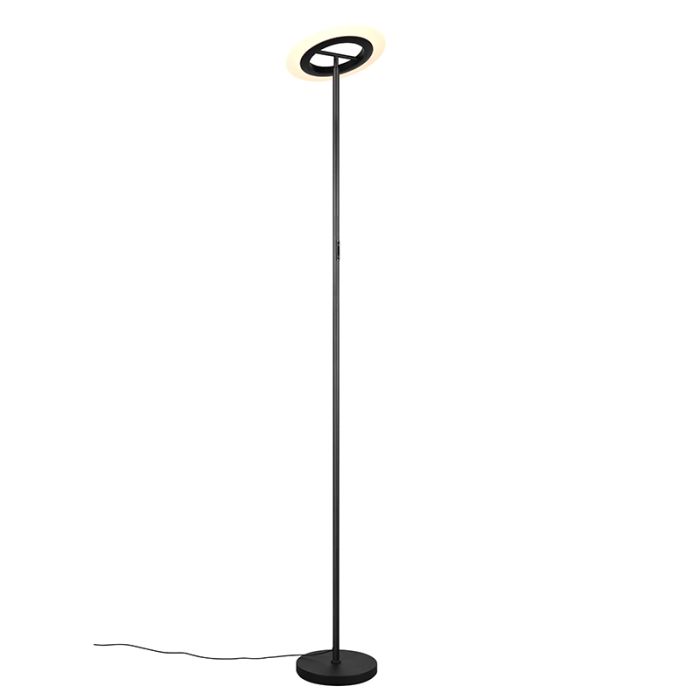 Zwarte vloerlamp modern, Sanjeev, 16,5W, RGBW LED, met afstandsbediening