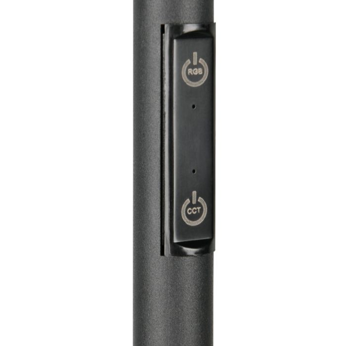 Zwarte vloerlamp modern, Sanjeev, 16,5W, RGBW LED, met afstandsbediening