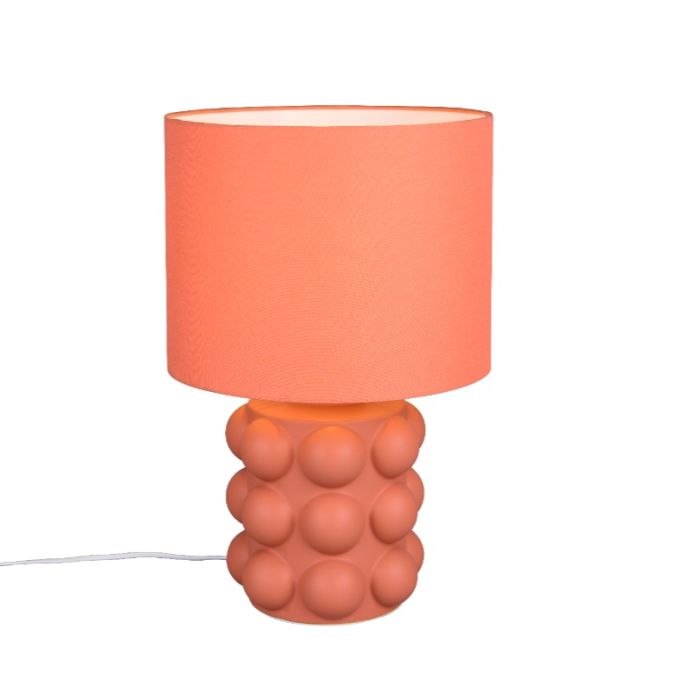 Keramische tafellamp oranje, Cihad, met schakelaar