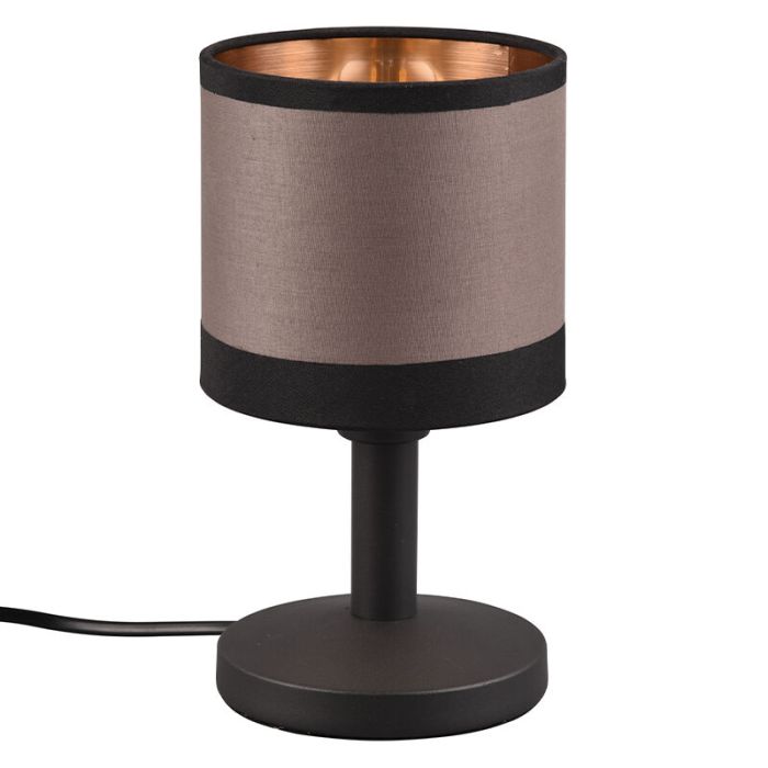 Taupe tafellamp modern, Denley, met schakelaar
