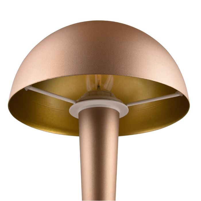 Taupe tafellamp modern, Delila, met touchdimmer