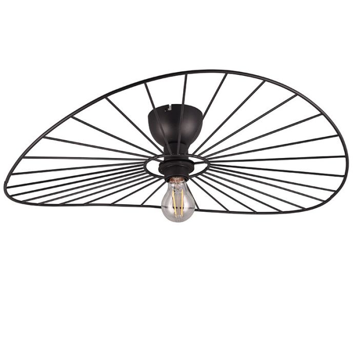 Zwarte plafondlamp industrieel, Dejan