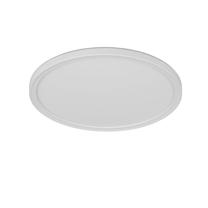 Witte plafonnière modern, Jeltje, 18W, warm tot koud wit verstelbare LED, met afstandsbediening