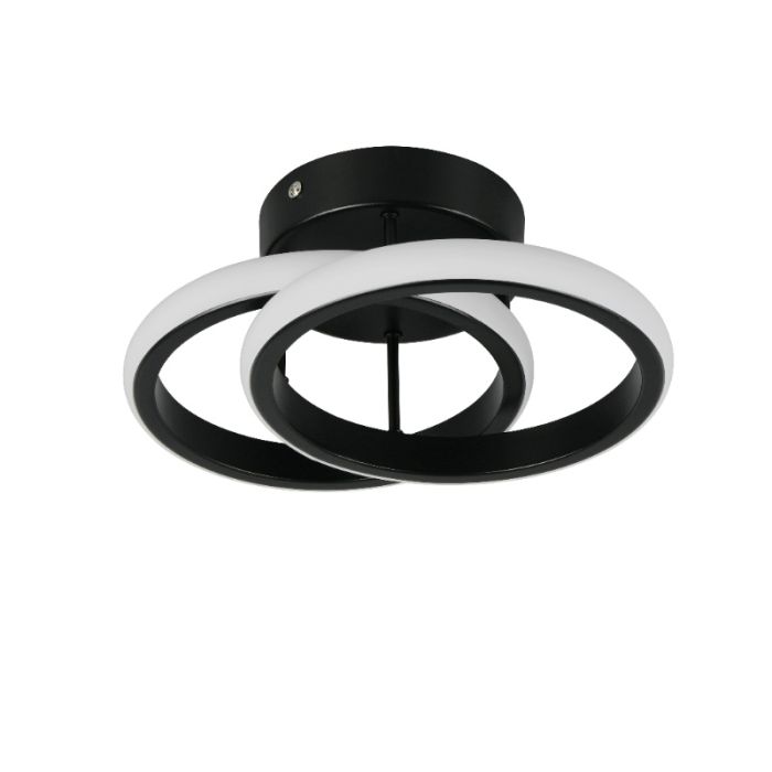 Zwarte plafondlamp design, Yasser, 7W, 3000K LED