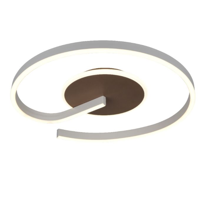 Bruine plafondlamp design, Ymer, 21W, white switch LED, 3-staps dimbaar