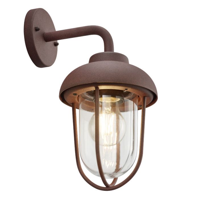 Industriële buitenlamp Trevor, Roestkleurig