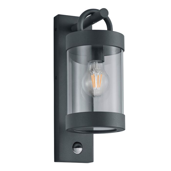 Moderne buitenlamp met bewegingssensor Sambesi, antraciet, aluminium, IP44