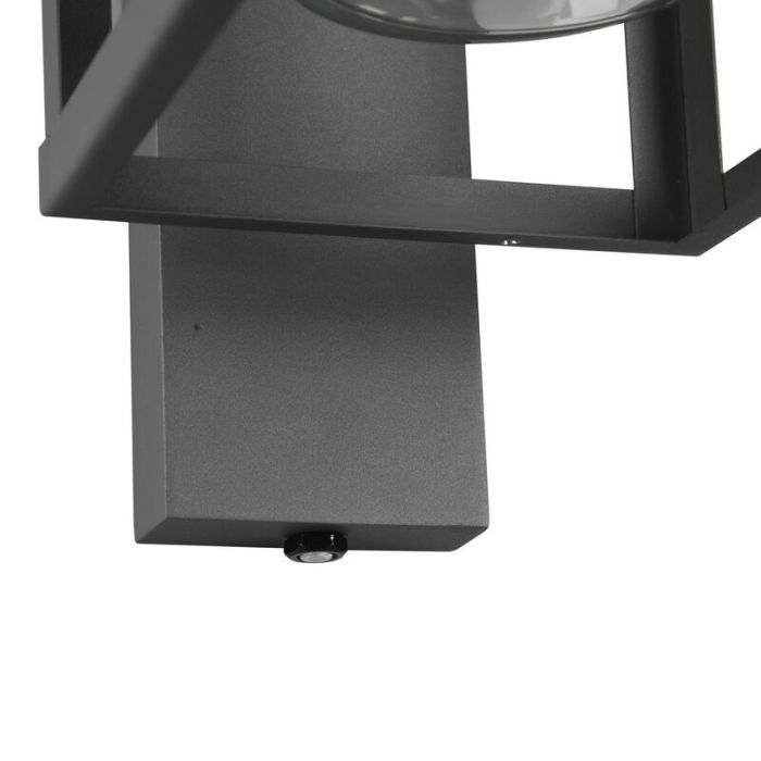 Antraciete buitenlamp met schemersensor Reini, aluminium, modern, IP44