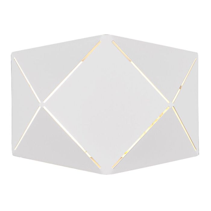 Witte wandlamp Soloro, metaal, modern, 6 watt