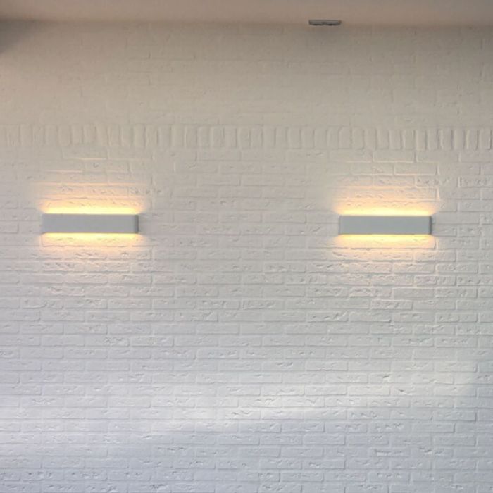 Witte buitenlamp modern, Bridlington, 8W, 3000K LED, IP54