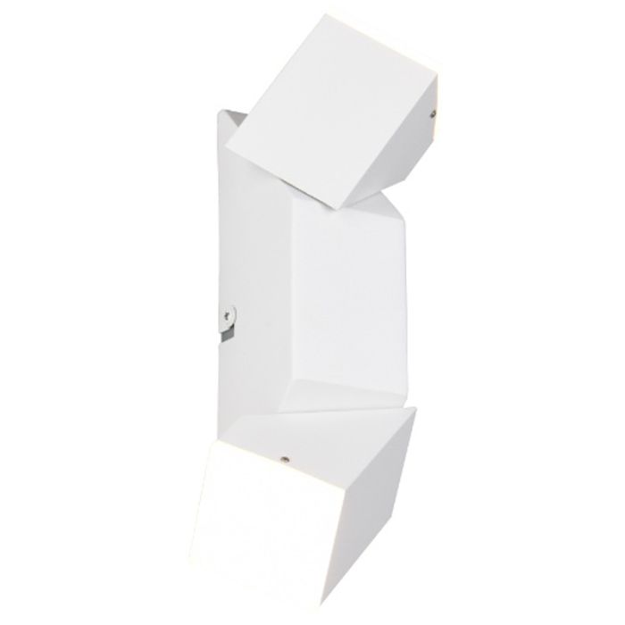 Witte up down wandlamp modern, Lok, 3W, 3000K LED