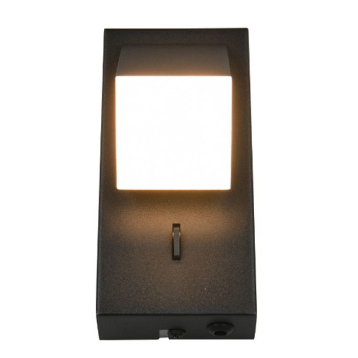 Zwarte wandlamp modern, Lok, 3W, 3000K LED