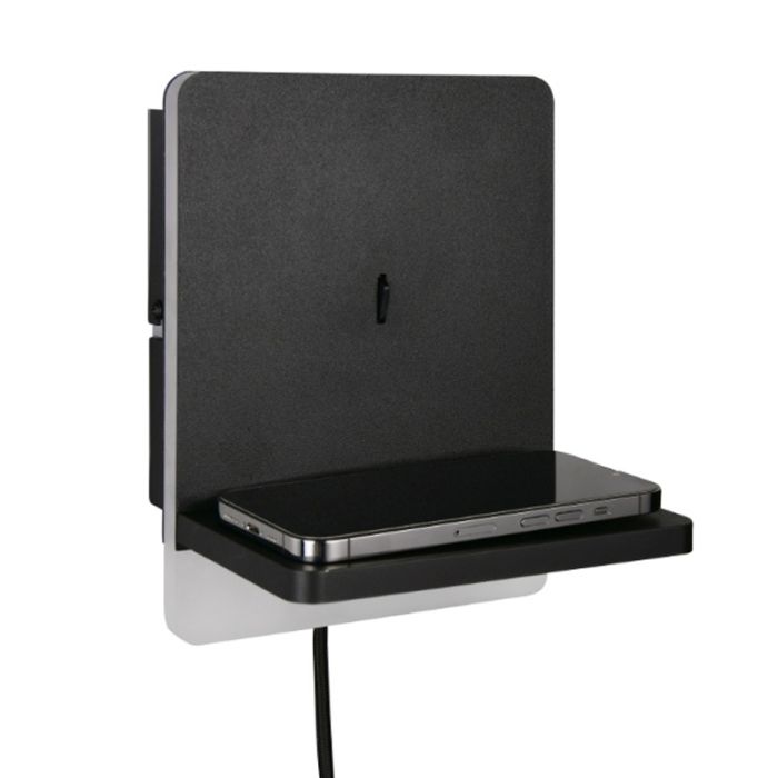 Zwarte wandlamp modern, Margje, 9W, 3000K LED, met schakelaar