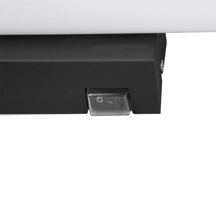 Moderne wandlamp Staby, zwart, metaal, geïntegreerde LED