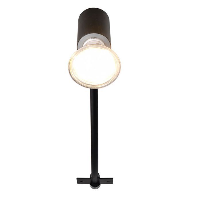Moderne wandlamp Martika, zwart, metaal, IP44