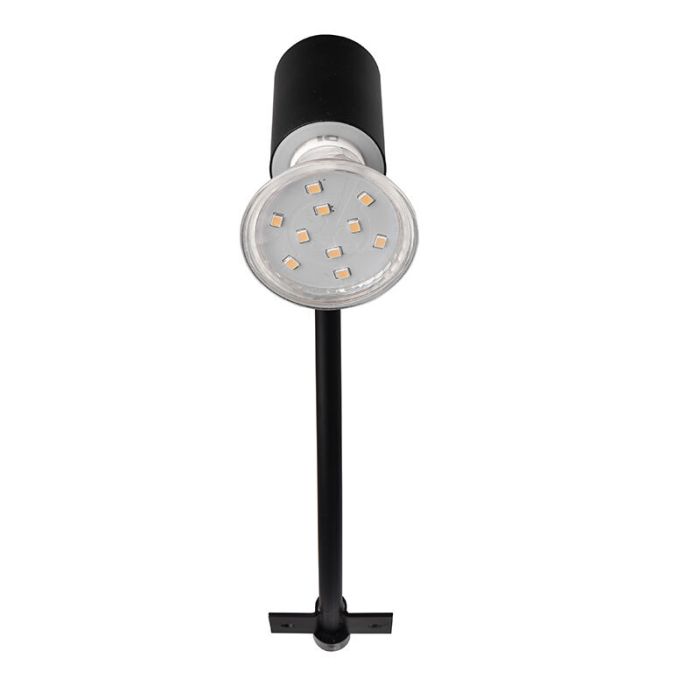 Moderne wandlamp Martika, zwart, metaal, IP44