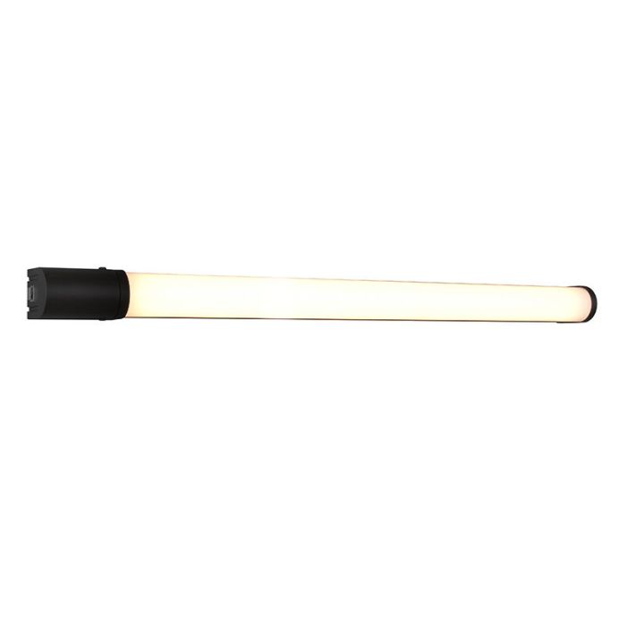 Moderne wandlamp Bernou, zwart, kunststof, geïntegreerde LED