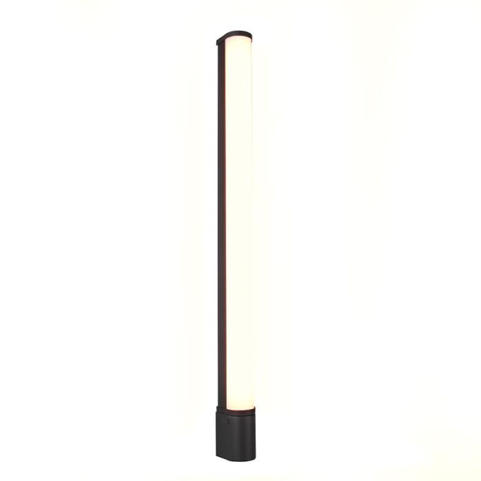 Moderne wandlamp Bernou, zwart, kunststof, geïntegreerde LED