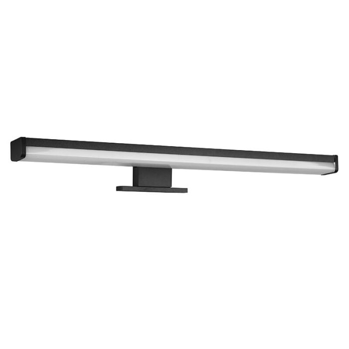 Moderne wandlamp Celal, zwart, kunststof, geïntegreerde LED