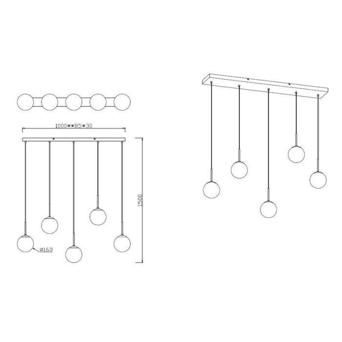 Moderne hanglamp Resi, antraciet